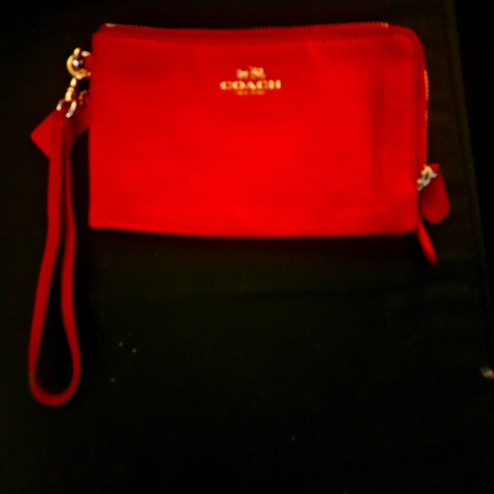 Red coach wallet